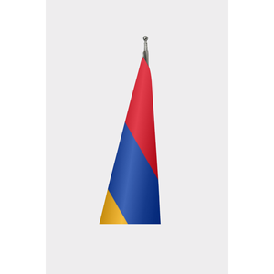 Custom #3x5ft# Armenian Interior <b>Flag</b> with Aluminum <b>Pole</b> & Custom Logo (Digital Printing Cotton Plastic or Silk Material) - Product Image 3