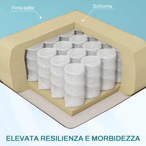 Homcom massage thư giãn ghế với điều khiển từ xa và 8 chương trình ngả nghi chân bầu trời màu xanh PU & thép 68x88x98cm - Product Image 6