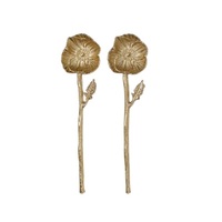 Ensemble de couverts classiques en argent, lot de 2, finition noire antique, pour usage domestique, durables et écologiques, pour servir des salades