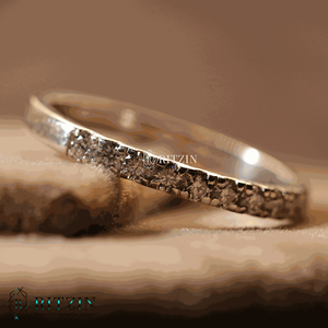 แหวนแต่งงานครึ่งนิรันดร์สำหรับผู้หญิงทรงกลมตัดเพชร - Product Image 2