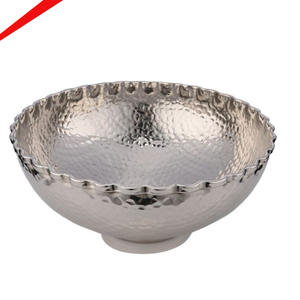 2026 <b>Top</b> Quality <b>Shiny</b> Silver Finished Round Shape Aluminum Serving Bowl For Home Hotel & Restaurant decor Serving Bowl - Product Image 3