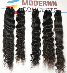 Máquina de extensiones de cabello al por mayor, máquina de paquete ondulado natural de trama doble, cabello humano vietnamita virgen crudo de templo de trama Doble - Product Image 2