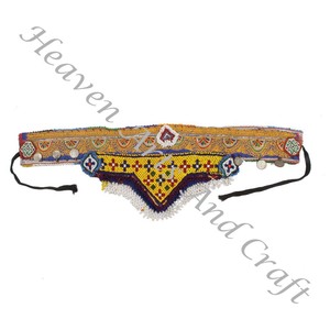 Ceinture de danse du ventre vintage ceinture traditionnelle afghane Kuchi Tribal BB008A Old Banjara Real Vintage Handmade Beaded Belts - Product Image 5