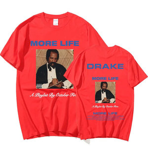 T-Shirt da Uomo Drake Rapper Album Musicale 'More Life' 220g Modal Stampa Riflettente Traspirante Antirughe Logo Grafico 3D - Product Image 5
