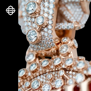 Collar con colgante de sangre rica helado personalizado para hombre, cadena de eslabones cubanos ostentosos de Hip Hop, regalo de joyería CZ chapado en oro rosa - Product Image 5