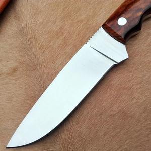 New Fashion High Quality 8.25 INCH Handmade 1095 H.C Steel Camping Bush <b>craft</b> Hunting <b>Knife</b> with Strong Grip Rose Wood Handle - Product Image 3