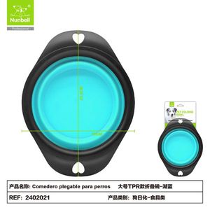 Tazón Plegable Portátil de TPR para Mascotas, Tazón Plegable para Perros, Venta al Por Mayor, Directo de Fábrica - Product Image 1