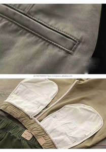 Pantalones Cortos de Algodón para Hombre con Cintura Elástica, Estilo Bermuda, Largura a la Rodilla, Lisos, a la Moda - Product Image 5