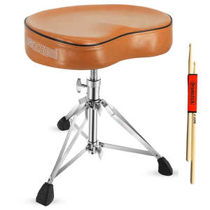 5 Core <b>Drum</b> Throne 4 Padded Guitar Stool Drummer Chair Adjustable Musician Seat - Product Image 1
