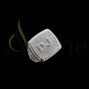 แหวนเพชรทำจากทองคำขาว14kt ทำจากทองคำขาวที่มีคุณภาพสูงเครื่องประดับที่กำลังมาแรง - Product Image 1