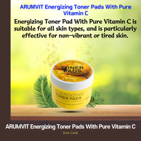 Discos Desmaquillantes de Algodón Energizantes ARUMVIT con Vitamina C Pura OEM, Nuevo Producto, Venta Caliente, Cosmética Coreana al por Mayor