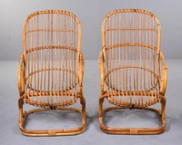 TIMELESS CRAFT Chaise en bambou de qualité supérieure, faite à la main, personnalisable, légère, design moderne, pour salon, maison, jardin, utilisable en toutes saisons