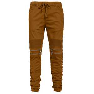 Pantalones deportivos de gran tamaño para hombre, pantalón de chándal con cremallera, elásticos y personalizados, color marrón, oferta - Product Image 1