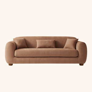 Ensemble de canapé en microfibre incurvé de haute qualité Arlo, trois places avec coin et fonction capitonnée pour les salons ou les appartements - Product Image 3