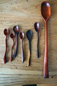 Juego de utensilios de cocina de madera de teca natural o acacia con soporte para cucharas Juego de cucharas de cocina de madera y soporte para utensilios - Product Image 3