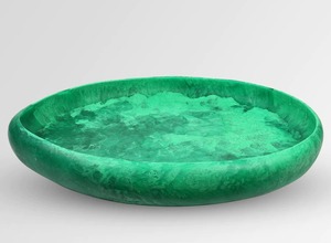 Bandeja de forma redonda de resina superior más Popular, precio asequible, remolino blanco, resina rosa, platos para servir, platos, Decoración de mesa, platos para ensalada - Product Image 2