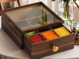 Organizador de bolsitas de té de madera de acacia más vendido de alta calidad, organizadores de té y caja de almacenamiento de regalo para ocasiones especiales de Vietnam - Product Image 3