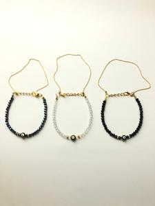 Bracciale Turco con Perla Nazar in Vetro Blu, Placcato Oro 18K, Cristallo <span class=keywords><strong>di</strong></span> <span class=keywords><strong>Ematite</strong></span>, Doppio Strato <span class=keywords><strong>di</strong></span> Perline, Charm per Donne - Product Image 5