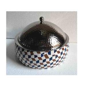 Incrustation de résine en bois, service de casseroles en acier inoxydable, chauffe-plats en résine, service de casserole, ensembles d'ustensiles de cuisine - Product Image 5