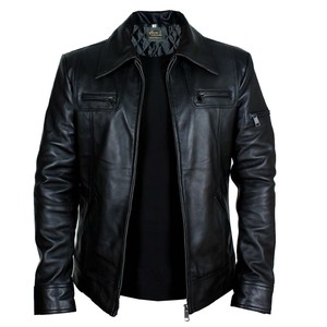 Custom Made High Quality Blank Motorbike Casual <b>Genuine</b> <b>Leather</b> <b>Jacket</b> - Product Image 4