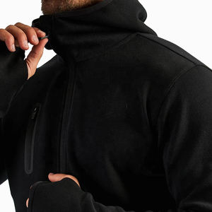 ชุดวอร์มสำหรับผู้ชายชุดวอร์มสีดำกระชับทรงสกินนี่ไซส์ใหญ่พิเศษระบายอากาศ - Product Image 4