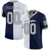 Maillot de football personnalisé bicolore avec nom et numéro, uniforme d'équipe respirant en maille à manches courtes, anti-humidité pour adulte