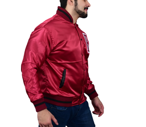 Nueva calidad última chaqueta de bombardero de satén de todos los colores personalizada para precio al por mayor - Product Image 3