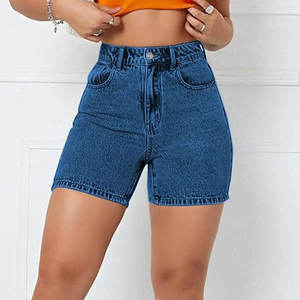 Nouveauté : Shorts en jean personnalisés pour femmes, couleur personnalisée, coton respirant, avec poches. - Product Image 1
