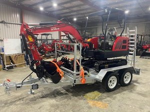 Excavatrice de 2,6 tonnes avec moteur Kubota et remorque, mini-excavatrice Kubota de 2 tonnes, machine hydraulique sur chenilles À VENDRE - Product Image 2