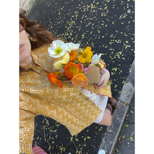 Veste en velours rayée couleur safran Climbing Tiger pour l'automne - Product Image 4