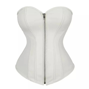 Corsés de Seda y Cuero PU Ecológicos al por Mayor OEM Rizna, Tops Sexys sin Mangas para Mujer, Estilo Y2K, Chaleco Ajustado para Fiesta y Club - Product Image 2