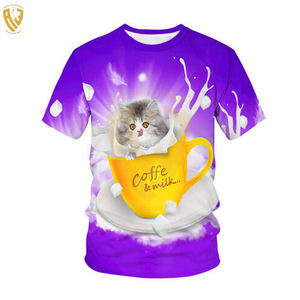 Vente chaude 100% Coton T-shirts pour Adultes 220 Grammes Anti-Rides Casual Wears Solid Pattern Sublimation Print Blank Shirts - Product Image 6