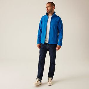 Veste Softshell Bleue Respirante et Coupe-Vent de Haute Qualité avec Logo OEM Personnalisé 2026, Col Montant, Veste d'Hiver pour Hommes pour Activités de Plein Air - Product Image 5