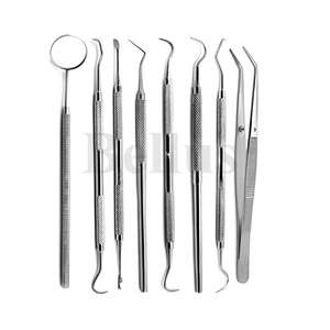Medical Grade Stainless Steel Dental Hygiene Kit Professional Teeth Cleaning Instruments Set Scaler Curette Mirror Probe Tweezer - Product Image 6