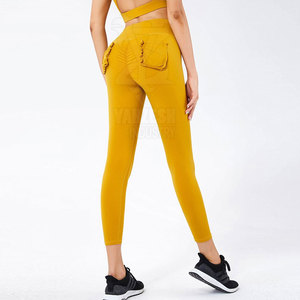 Sujetador de gimnasio transpirable, ligero, ecológico, de alta elasticidad, conjunto de mallas de Yoga para mujer, patrón sólido, ropa deportiva de talla grande - Product Image 3