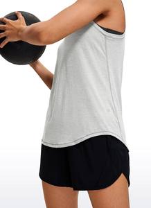 Camiseta sin mangas de entrenamiento de secado rápido para mujer, ropa de gimnasio de algodón transpirable, tejido de punto - Product Image 3