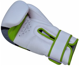 Enfants 14oz 16oz cuir de vachette menthe Grain en cuir PU équipement d'entraînement coup de pied boxe sparring gants de frappe pour la boxe d'arts martiaux - Product Image 2