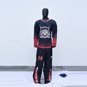 Ropa deportiva de hockey sobre hielo para hombres profesionales Uniforme cómodo de secado rápido a precios baratos Opción de nombre del equipo OEM - Product Image 1