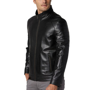 2024 bonne qualité hiver cuir veste respirant toile capuche à la mode extérieur moto vêtements lumière OEM Service vente - Product Image 6