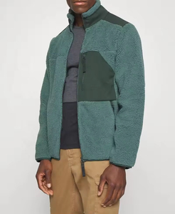 Veste polaire Sherpa à fermeture éclair complète pour hommes avec poches profondes et texture confortable conçue pour un style de rue polyvalent en toutes saisons - Product Image 4