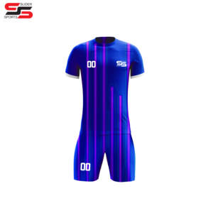 Conjunto de uniforme de fútbol deportivo, camiseta de manga corta de tela transpirable de poliéster con nombres y números personalizados - Product Image 5