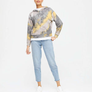 Sudadera con Capucha Tie Dye Extra Grande para Mujer, Estilo Urbano, Holgada, Multicolor, Vintage, Unisex, Gruesa, 2026 - Product Image 4