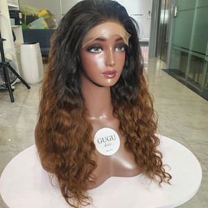 Perruques de Cheveux Vietnamiens Bruts Ondulation Profonde Couleur Ombrée 22-30 Pouces Perruque de Cheveux Vierges avec Fournisseur en Gros - Product Image 2