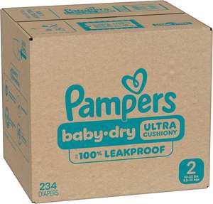 Pañales Pampers - Baby Dry - Talla 2, 234 Unidades, Pañales Desechables Absorbentes para Bebés (El Empaque Puede Variar) - Product Image 2