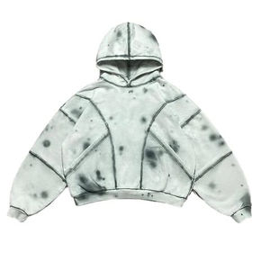 Sudadera con Capucha de Algodón de Alta Calidad, Estilo Vintage, Lavado Ácido, Decolorado al Sol, Corte Holgado, Gruesa, Informal, para Hombre, Personalizable OEM - Product Image 1