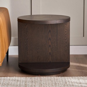 Table cylindrique ronde élégante en or conçue pour les chambres à coucher et les coins décoratifs avec un attrait intemporel - Product Image 3