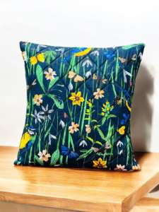 Jaipuri Traditional Screen Printed Quilted Cushion Cover <b>Set</b> 5 Square Luxury Design for Home Hotel Hospital <b>Infusing</b> Timeless - Product Image 3