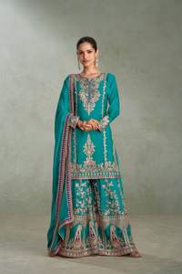 Nuevo diseñador exclusivo Heavy Chinon Viscose Salwar Kameez con bordado Work Party Collection al por mayor por Royal Export - Product Image 5