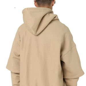 Sweats à capuche délavés à l'acide double couche entièrement personnalisés pour hommes, matériau de qualité supérieure, sweats à capuche double couche pour l'hiver - Product Image 6