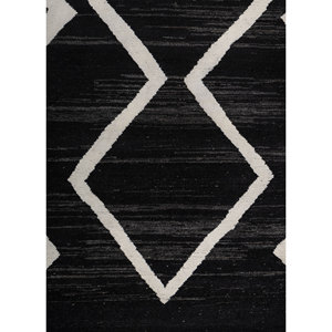 Zuri Ivory Hand Knotted Wool <b>Rug</b> AKWL-1855(VA) Geometric Abstract <b>Boho</b> for Home for Living Hallway Bedroom Rectangle Shape <b>Rug</b> - Product Image 3